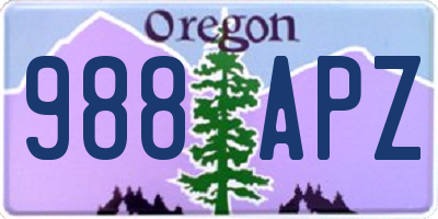 OR license plate 988APZ