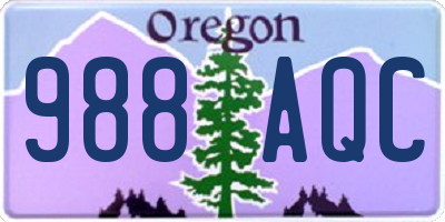 OR license plate 988AQC