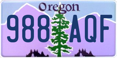 OR license plate 988AQF