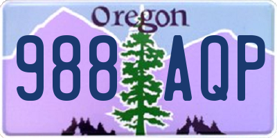 OR license plate 988AQP