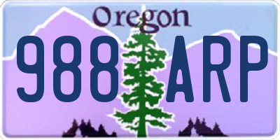 OR license plate 988ARP