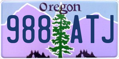 OR license plate 988ATJ
