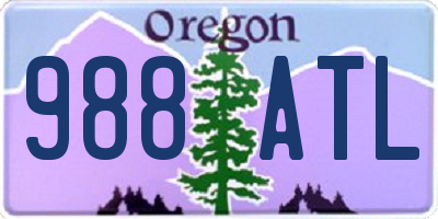 OR license plate 988ATL