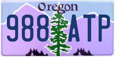 OR license plate 988ATP
