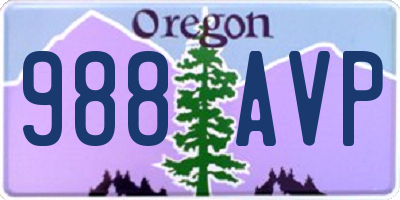 OR license plate 988AVP