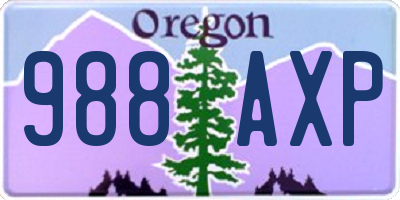 OR license plate 988AXP