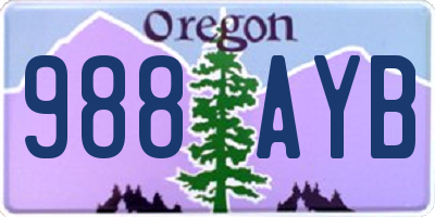 OR license plate 988AYB