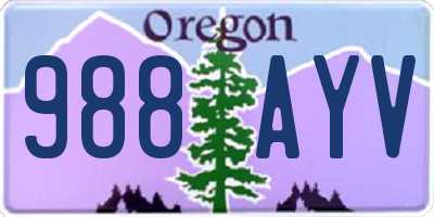 OR license plate 988AYV