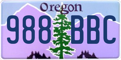 OR license plate 988BBC