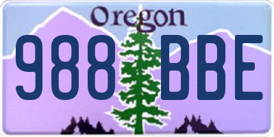 OR license plate 988BBE