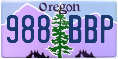 OR license plate 988BBP