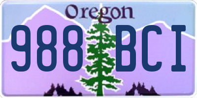 OR license plate 988BCI
