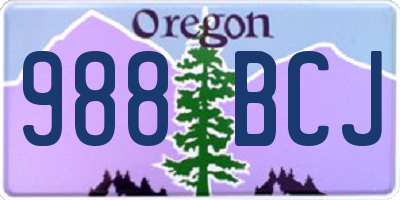 OR license plate 988BCJ
