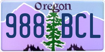 OR license plate 988BCL