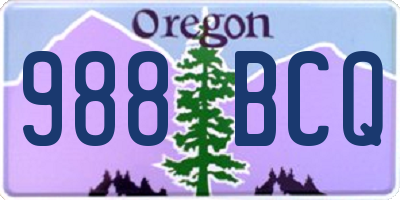 OR license plate 988BCQ
