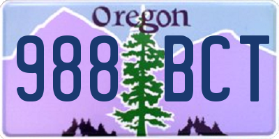 OR license plate 988BCT