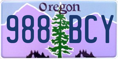 OR license plate 988BCY