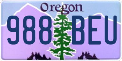 OR license plate 988BEU