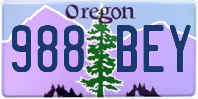 OR license plate 988BEY