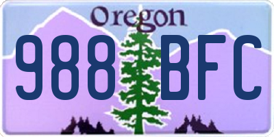 OR license plate 988BFC