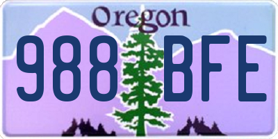OR license plate 988BFE