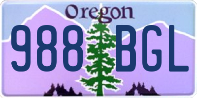 OR license plate 988BGL