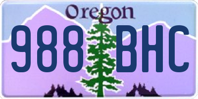 OR license plate 988BHC