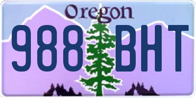 OR license plate 988BHT