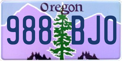 OR license plate 988BJO