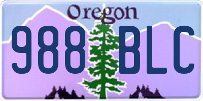 OR license plate 988BLC