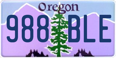 OR license plate 988BLE