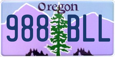 OR license plate 988BLL