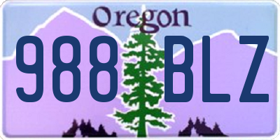 OR license plate 988BLZ