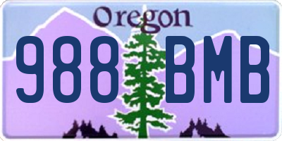 OR license plate 988BMB