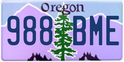 OR license plate 988BME