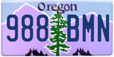 OR license plate 988BMN
