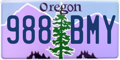 OR license plate 988BMY