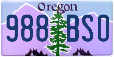 OR license plate 988BSO