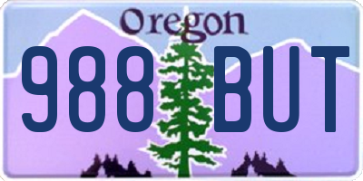 OR license plate 988BUT