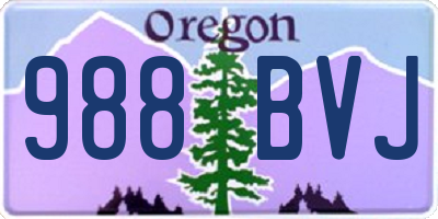 OR license plate 988BVJ