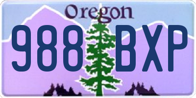 OR license plate 988BXP