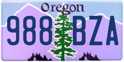 OR license plate 988BZA