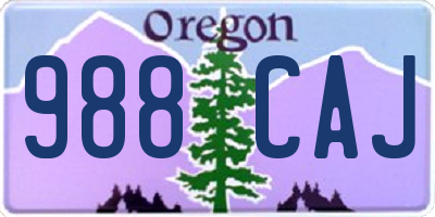 OR license plate 988CAJ