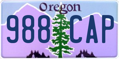 OR license plate 988CAP