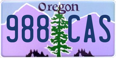 OR license plate 988CAS