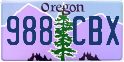 OR license plate 988CBX