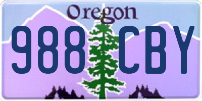 OR license plate 988CBY