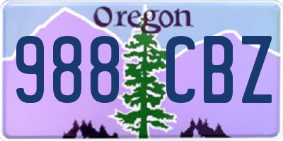 OR license plate 988CBZ