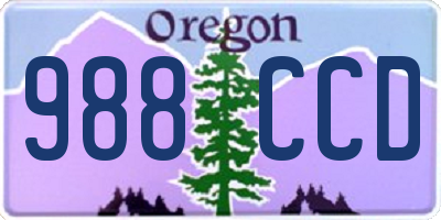 OR license plate 988CCD