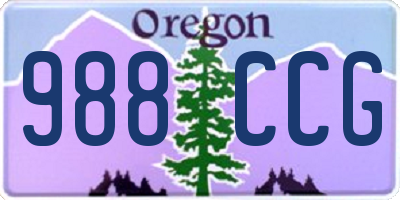 OR license plate 988CCG
